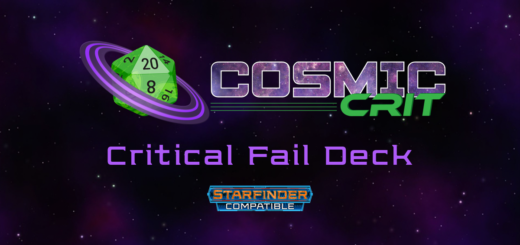 Starfinder Compatible Critical Fail Deck from Cosmic Crit